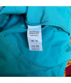 Marks&Spencer Płaszcz Damski Stylowy Wygodny Niebieski Rozmiar 42