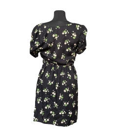 TOPSHOP Sukienka Przed Kolano Stylowa Wygodna Czarna w Kwiatki Rozmiar 40