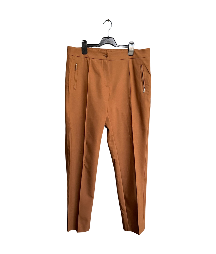 Izbrane ženske hlače udobno elegantno elegantno rjava velikost 44