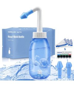 Komplet za izpiranje sinusov 300 ml + 30 soli, za odrasle in otroke - Waterpulse