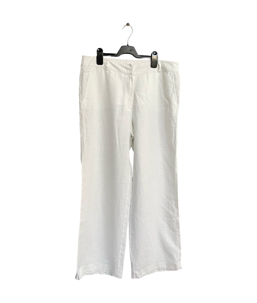 Olsen Ženske hlače Udobno Elegantno in elegantno White Velikost 44