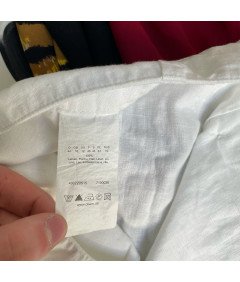 Olsen Ženske hlače Udobno Elegantno in elegantno White Velikost 44