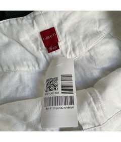 Olsen Ženske hlače Udobno Elegantno in elegantno White Velikost 44
