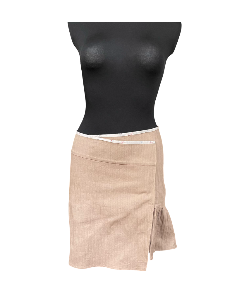 Morgan Spódnica Midi Wygodna Stylowa Elegancka Beżowa Rozmiar 42