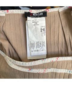 Morgan Spódnica Midi Wygodna Stylowa Elegancka Beżowa Rozmiar 42