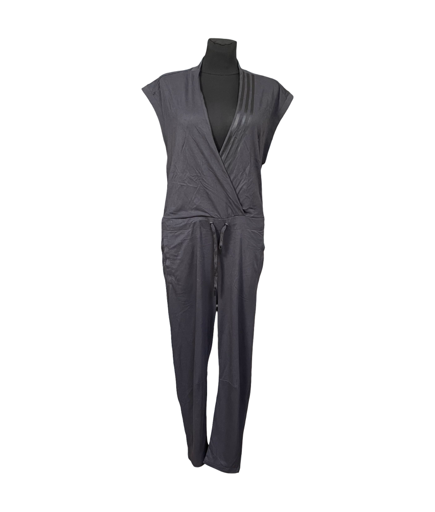 adidas kombinezon s kratkimi rokavi in globokim vratom Udobno lahka črna velikost S