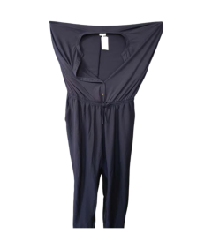 Zizzi kratkimi rokavi obleko udobno lahka mornarsko modra Plus velikost XL