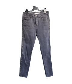 Zara Ženske udobne hlače iz džinsa Elegantna siva 38