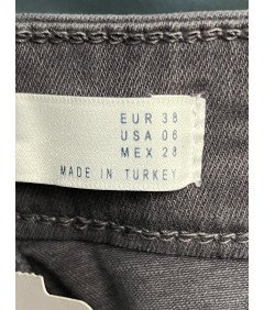 Zara Ženske udobne hlače iz džinsa Elegantna siva 38