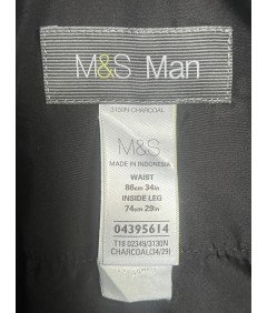 Moške hlače Marks and Spencer Udobne elegantne elegantne črne 34/29