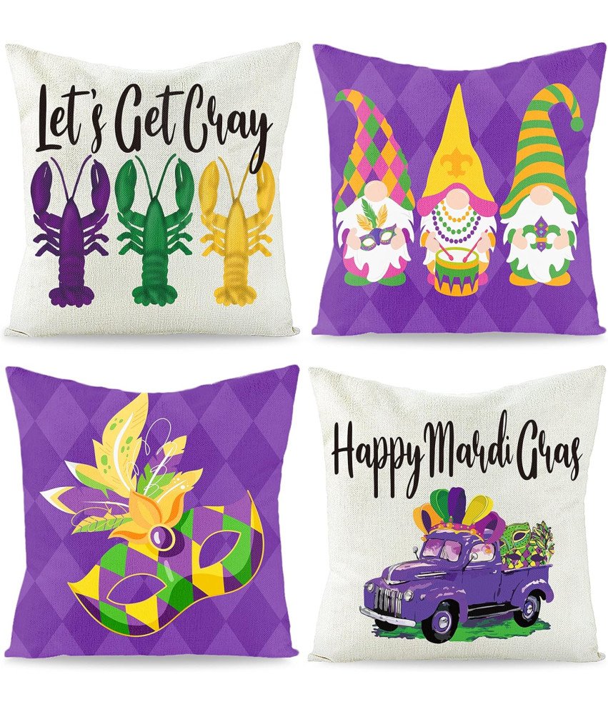 WATINC 4 kosi blazin Mardi Gras, karnevalski okraski 45x45cm
