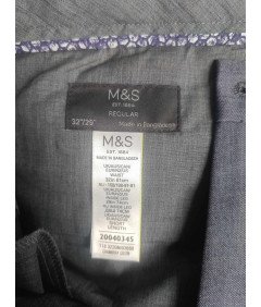 Moške hlače Marks and Spencer Udobne elegantne elegantne sive barve 32/29