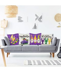 WATINC 4 kosi blazin Mardi Gras, karnevalski okraski 45x45cm