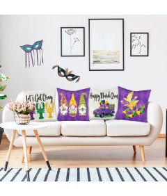 WATINC 4 kosi blazin Mardi Gras, karnevalski okraski 45x45cm