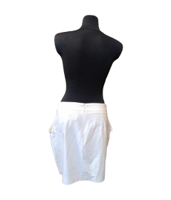 Zara Midi udobna krila z žepi Elegantna elegantna bela L