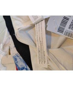 Zara Midi udobna krila z žepi Elegantna elegantna bela L