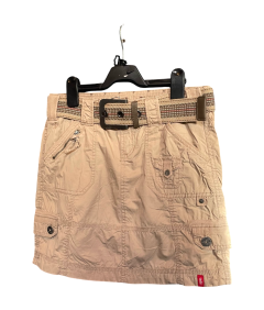 ESPRIT Spódnica Midi Wygodna z Paskiem z Kieszeniami Brązowa 34