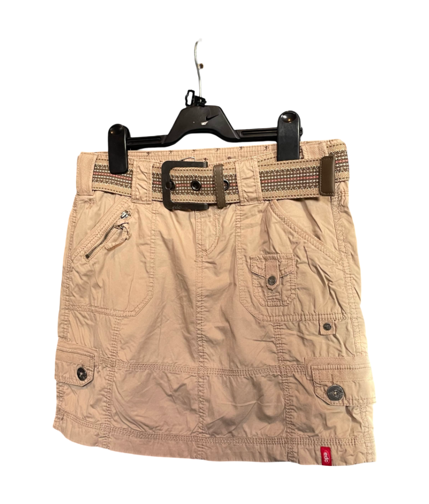 ESPRIT Midi udobna krila s pasom z žepi Rjava 34