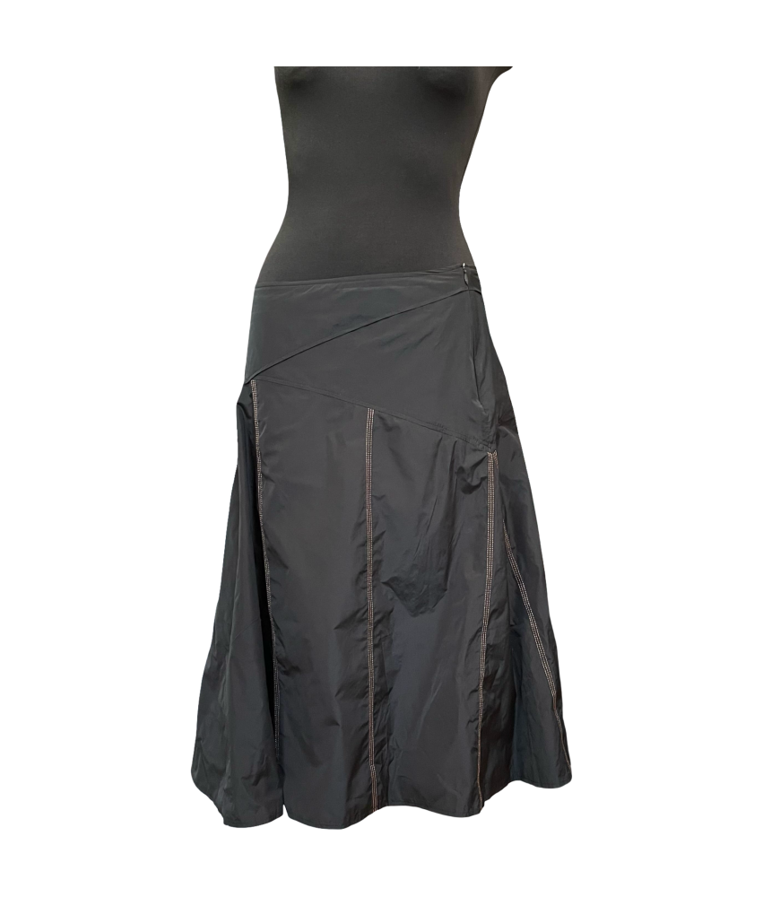 olsen Midi krilo udobno elegantno elegantno črno velikost 40