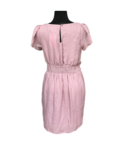 asos Dolžina kolena obleka Elegantno kratkimi rokavi roza Velikost 40