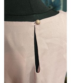 asos Dolžina kolena obleka Elegantno kratkimi rokavi roza Velikost 40