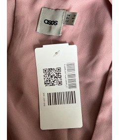 asos Dolžina kolena obleka Elegantno kratkimi rokavi roza Velikost 40