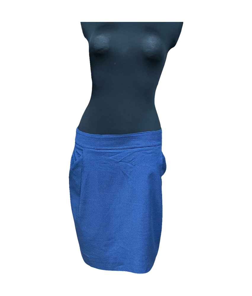 ARMANI Spódnica Midi Wygodna Stylowa Niebiesko Czarna Rozmiar 48