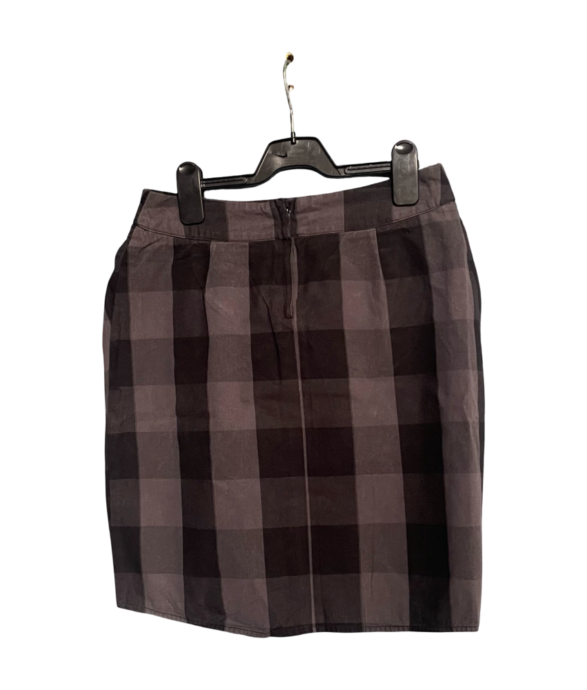 Dorothy Perkins Spódnica Midi Wygodna Stylowa Szaro Czarna w Kratkę 40