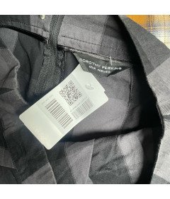 Dorothy Perkins Spódnica Midi Wygodna Stylowa Szaro Czarna w Kratkę 40