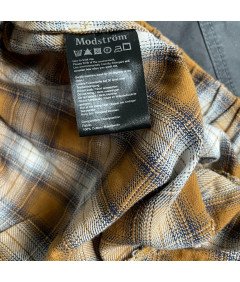 Modström Spódnica Midi Wygodna Stylowa Żółto Biała w Kratkę Rozmiar S