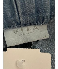 VILA Krótkie Spodenki Damskie Wygodne Stylowe Niebieskie Rozmiar 34