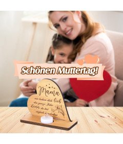 Weewooday Leseno borovo srce s svečo LED in lučkami za božično drevo