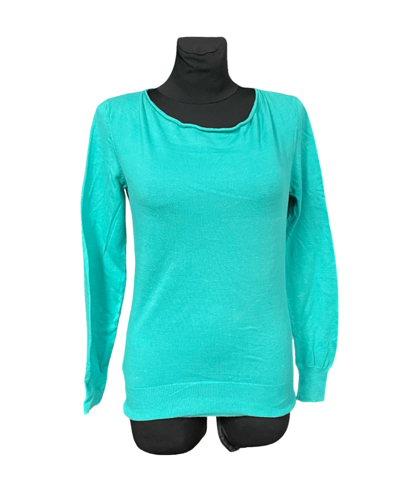 Street One Ženska majica z dolgimi rokavi Udobna zelena velikost L