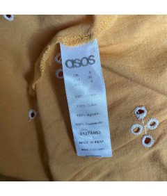 asos Sukienka Przed Kolano Stylowa Bez Rękawów Żółta Rozmiar 36