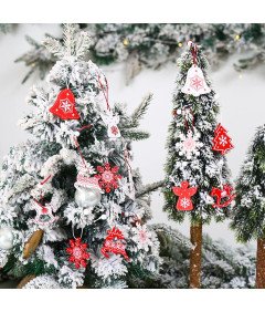 Ozdoby Świąteczne Drewniane Wisiorki Choinkowe 12 szt Boże Narodzenie