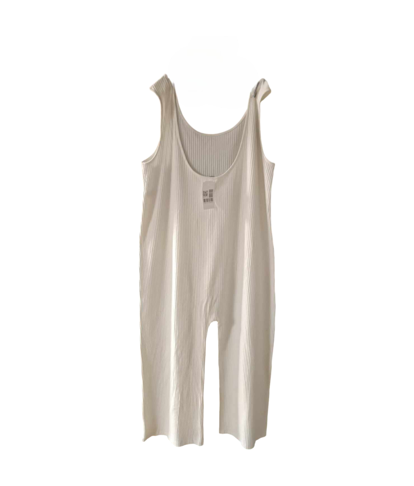 MONKI Kombinezon Bez Rękawów Lekki Wygodny Wytrzymały Biały Rozmiar XL