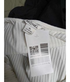 MONKI Kombinezon Bez Rękawów Lekki Wygodny Wytrzymały Biały Rozmiar XL