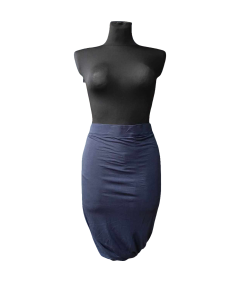 SET Spódnica Midi Wygodna Stylowa Elegancka Granatowa Rozmiar S