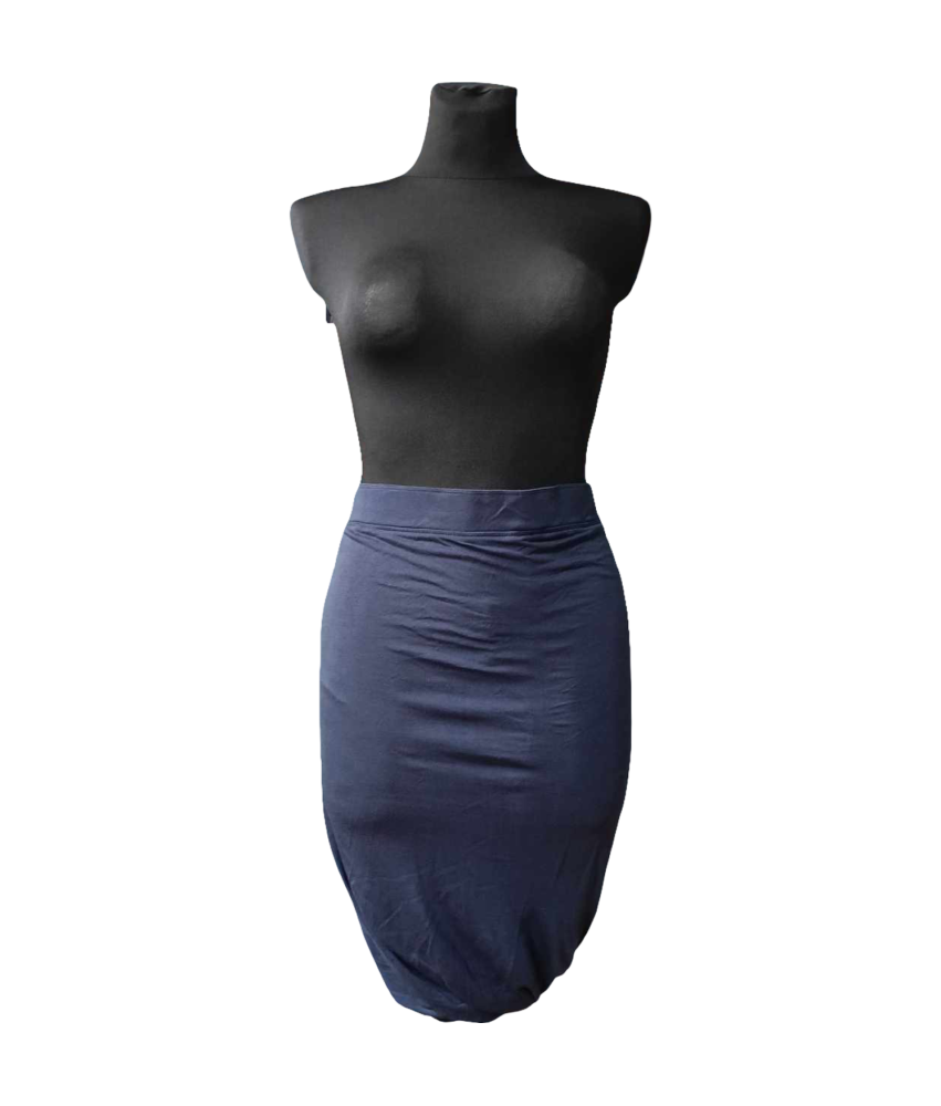 SET Spódnica Midi Wygodna Stylowa Elegancka Granatowa Rozmiar S
