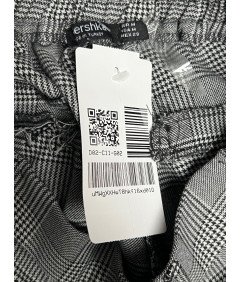 Bershka Spodnie Męskie Wygodne Stylowe Eleganckie w Kratkę Szare M