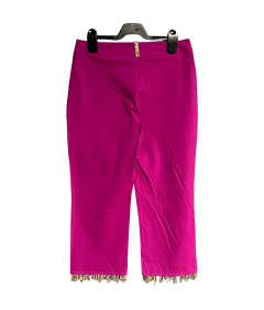 KOOKAÏ Ženske udobne hlače s čopki Elegantna roza Velikost 38