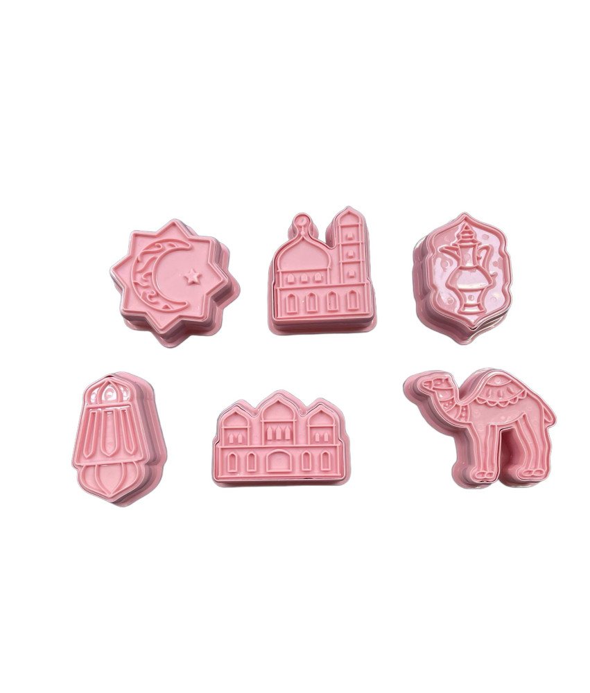 Crethink Set oblik za torte, roza, 6 kosov