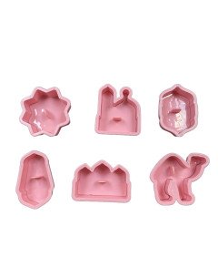 Crethink Set oblik za torte, roza, 6 kosov