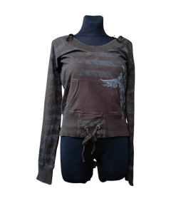 Hurley žensko kapuco mikina topel udobno rjava velikost M