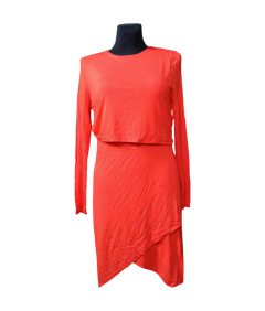 asos Obleka do kolen Udobna elegantna elegantna rdeča velikost 40