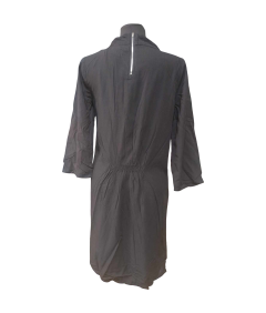 WEMOTO Elegantna elegantna obleka do kolen z ovratnikom črna M