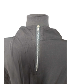 WEMOTO Elegantna elegantna obleka do kolen z ovratnikom črna M