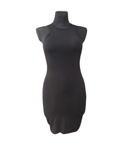 FOREVER 21 Elegantna obleka brez rokavov do kolen črna velikost S