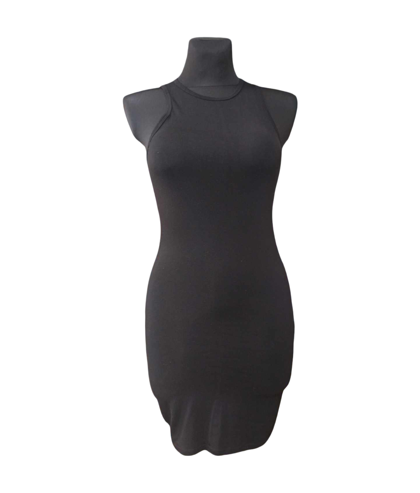 FOREVER 21 Elegantna obleka brez rokavov do kolen črna velikost S