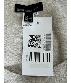 Mango Sukienka Przed Kolano na Krótki Rękaw Stylowa Biała Rozmiar S